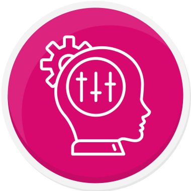 Baş simge vektör çizim