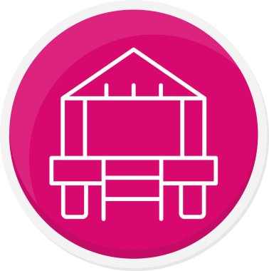 tren. Web simgesi basit illüstrasyon