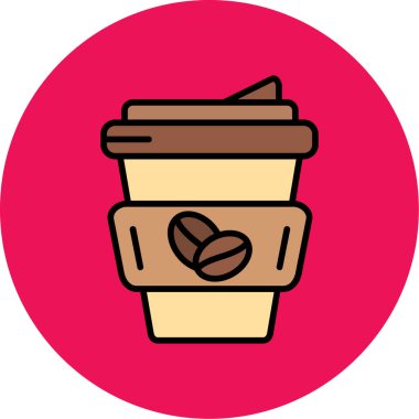 Kahve simgesinin vektör illüstrasyonu