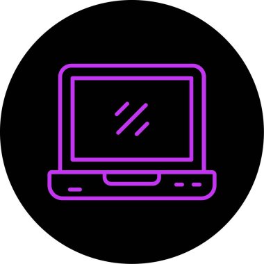 dizüstü bilgisayar simgesi, vektör illüstrasyonu