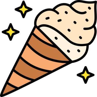 vektörde dondurma simgesi