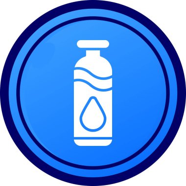 Su şişesi ikonu. vektör illüstrasyonu