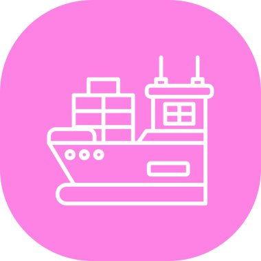 Gemi simgesinin vektör illüstrasyonu