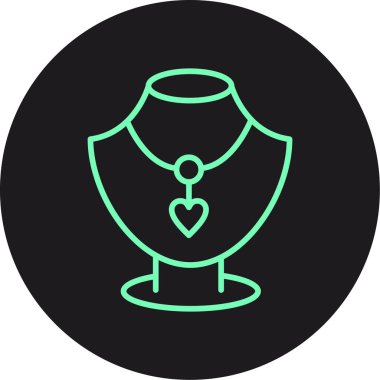 güzel kolye çizgisi vektör simgesi