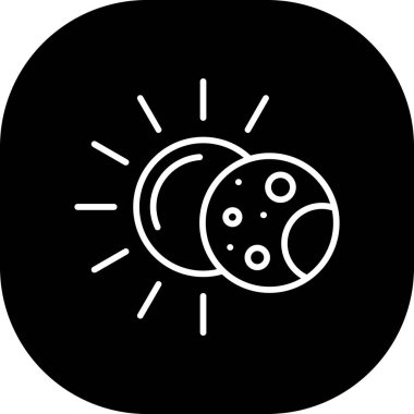 Soyut olarak izole edilmiş güneş enerjisi simgesi