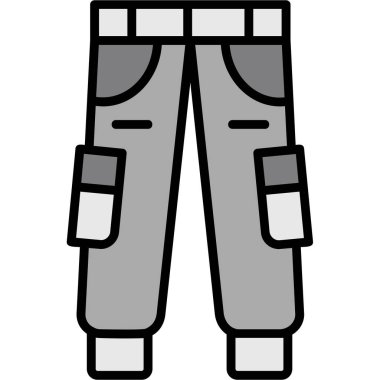 Pantolon. Web simgesi basit illüstrasyon