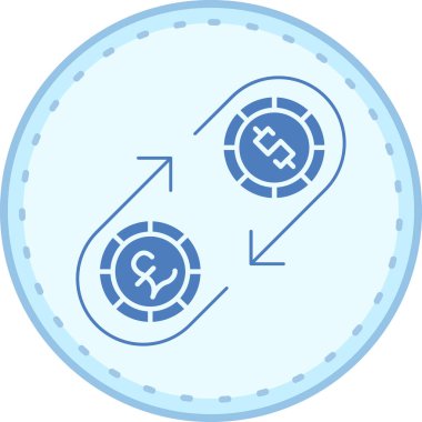 Bozuk para simgesinin vektör illüstrasyonu