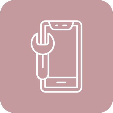 mobil akıllı telefon simgesi vektör çizimi