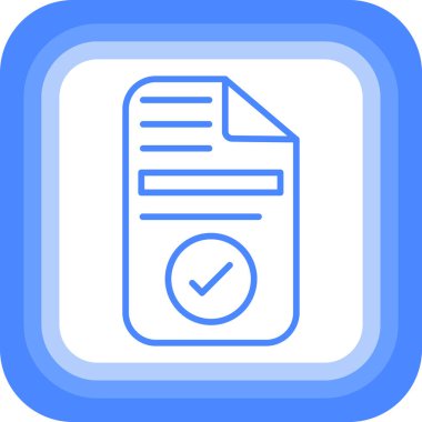 Kontrol listesi. Web simgesi basit tasarım