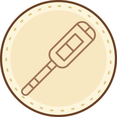 Termometre. Web simgesi basit illüstrasyon