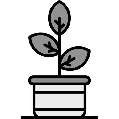 Esrar vektör simgesi dizaynında bitki