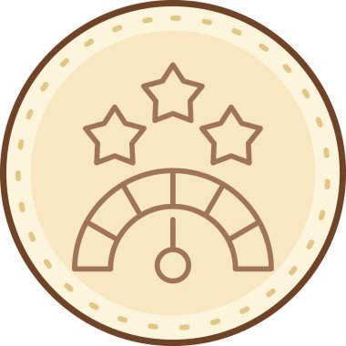 Bir yıldız simgesinin vektör illüstrasyonu