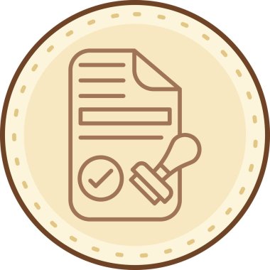 Belge. Web simgesi basit illüstrasyon