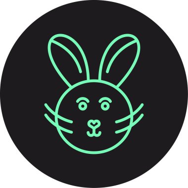 tavşan simgesi vektör illüstrasyonu