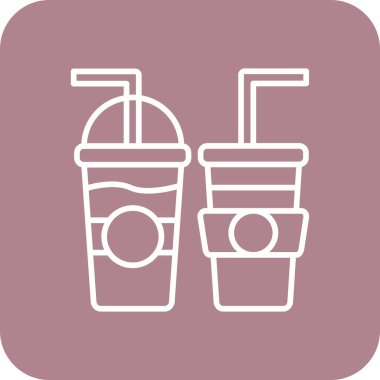 Bir içecek simgesinin vektör illüstrasyonu