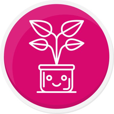 Modern bitki simgesinin vektör illüstrasyonu