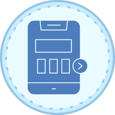 Akıllı telefon simgesinin vektör illüstrasyonu