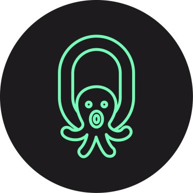 Balık simgesinin vektör illüstrasyonu