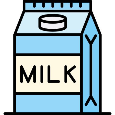 Süt. Web simgesi basit illüstrasyon