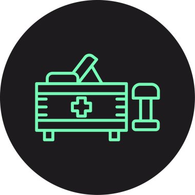 tıbbi ve hastane çizgisi simgesi, vektör illüstrasyonu