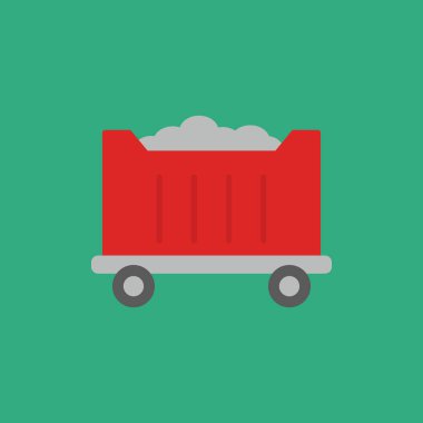 düz modern tasarım gölge simgesi kargosuyla