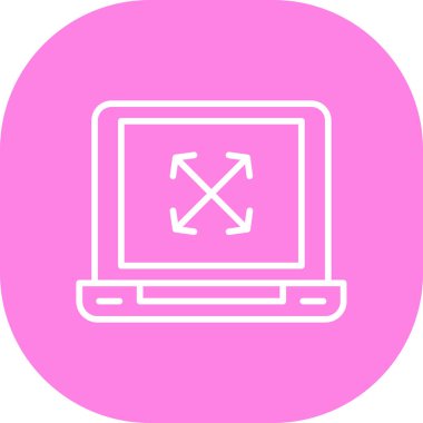 Bilgisayar. Web simgesi basit illüstrasyon