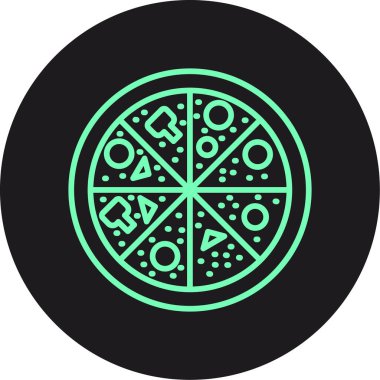 Pizza ikonu vektör illüstrasyonu