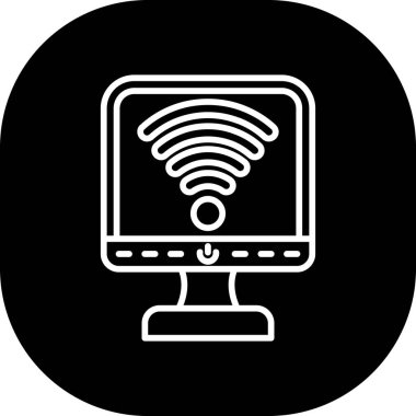 Kablosuz. Web simgesi basit illüstrasyon
