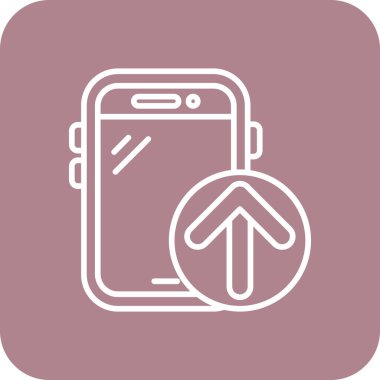 Mobil simgenin vektör illüstrasyonu