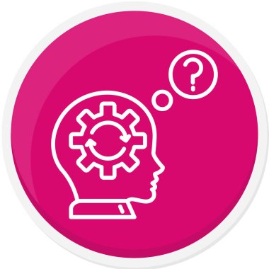 beyin ikonu vektör illüstrasyonu