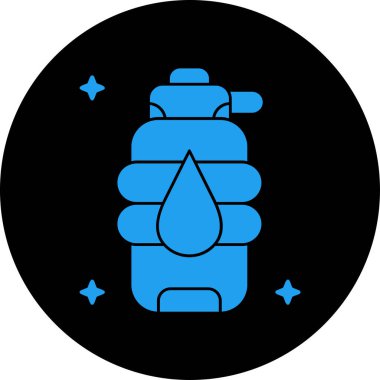 Bir torba su ve suyun vektör çizimi