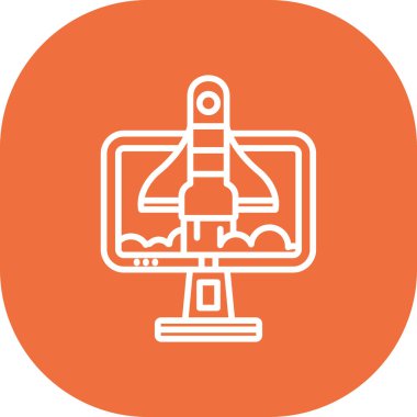 Roket simge vektör çizim