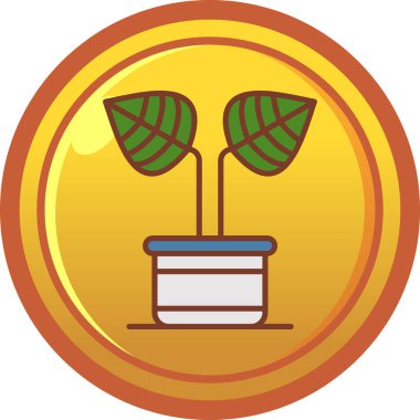 Çiçek bitki vektör simgesi