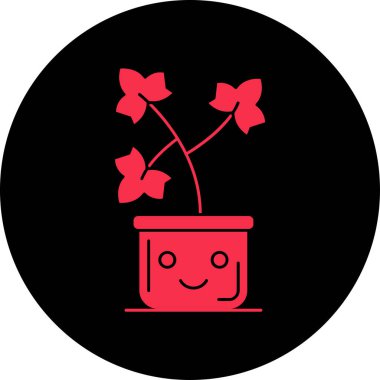 çiçek saksısı web simgesi basit vektör