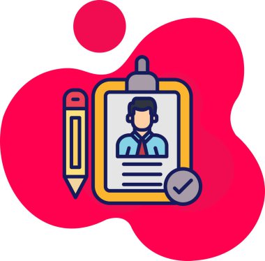 Kimlik kartı. Basit resimleme