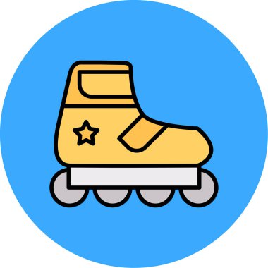 Bir paten simgesinin vektör illüstrasyonu