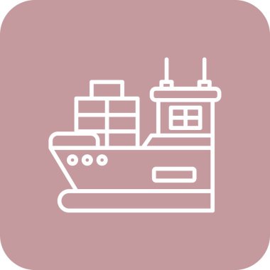 kargo. Web simgesi basit illüstrasyon