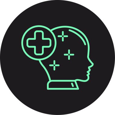 Beyin simgesi vektör illüstrasyonu ekle