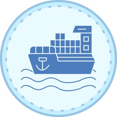 Gemi. Web simgesi basit illüstrasyon