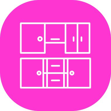 Mobilya simgesinin vektör illüstrasyonu