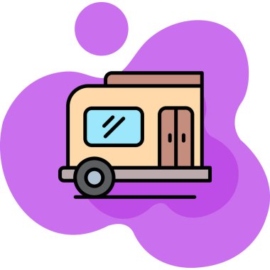 Otobüs. Web simgesi basit illüstrasyon