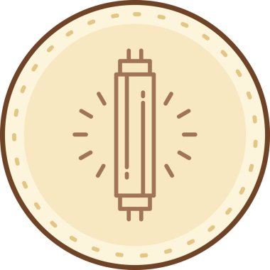 Işık. Web simgesi vektör illüstrasyonu