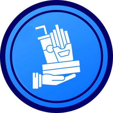 Bir test tüpünün mavi simgesinin vektör çizimi