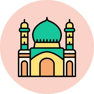 Cami. Web simgesi basit illüstrasyon