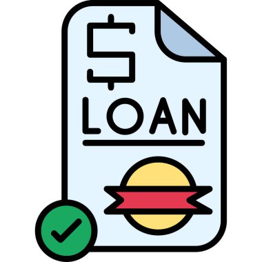 Borç. Web simgesi basit illüstrasyon