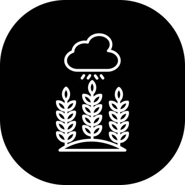 Bulut simgesi, basit vektör illüstrasyonu