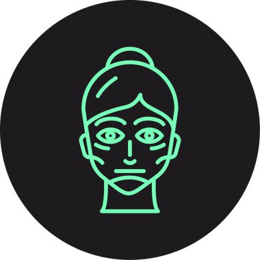 güzel baş simgesi siyah simge