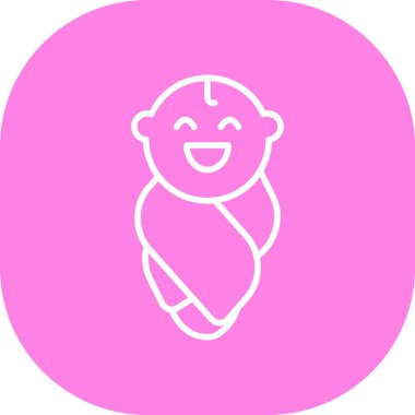 Bebeğim. Web simgesi basit illüstrasyon