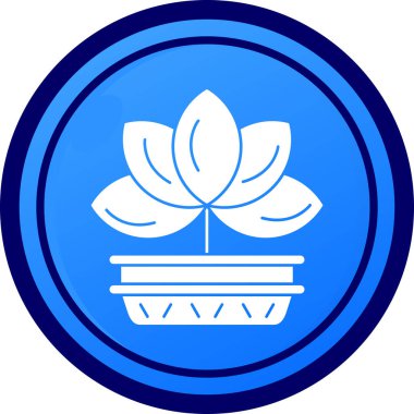 Çiçek. Web simgesi basit illüstrasyon