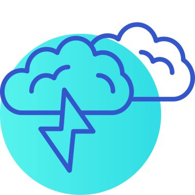 Fırtına. Web simgesi basit illüstrasyon